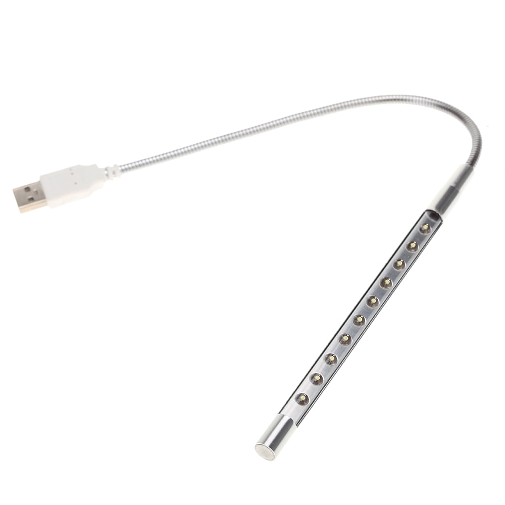 Flexible USB Portable Super Bright LED Light for Laptop or Computer Black